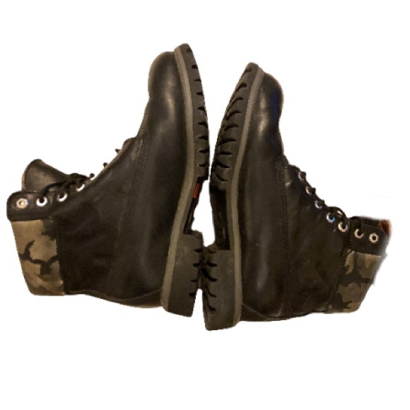 Timberland Men’s Black Scale Camoauge Combat Boots Men's Size 10.5 - Picture 6 of 12